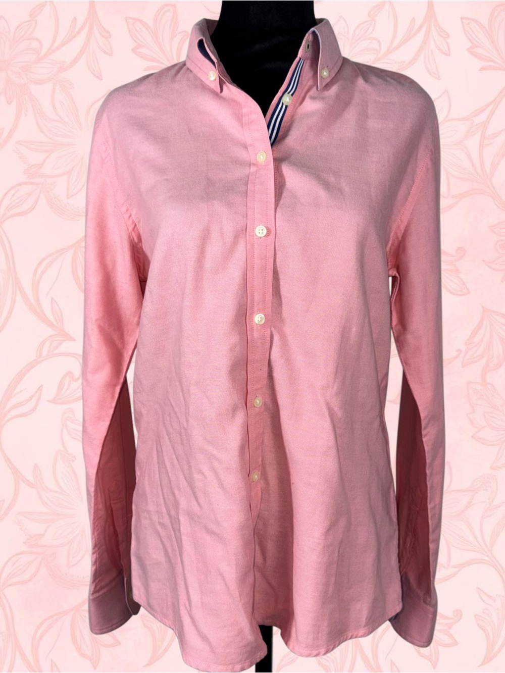 Banana Republic Women’s Cotton Oxford Shirt Long Sleeve Button Up Pink Size M - Picture 5 of 13